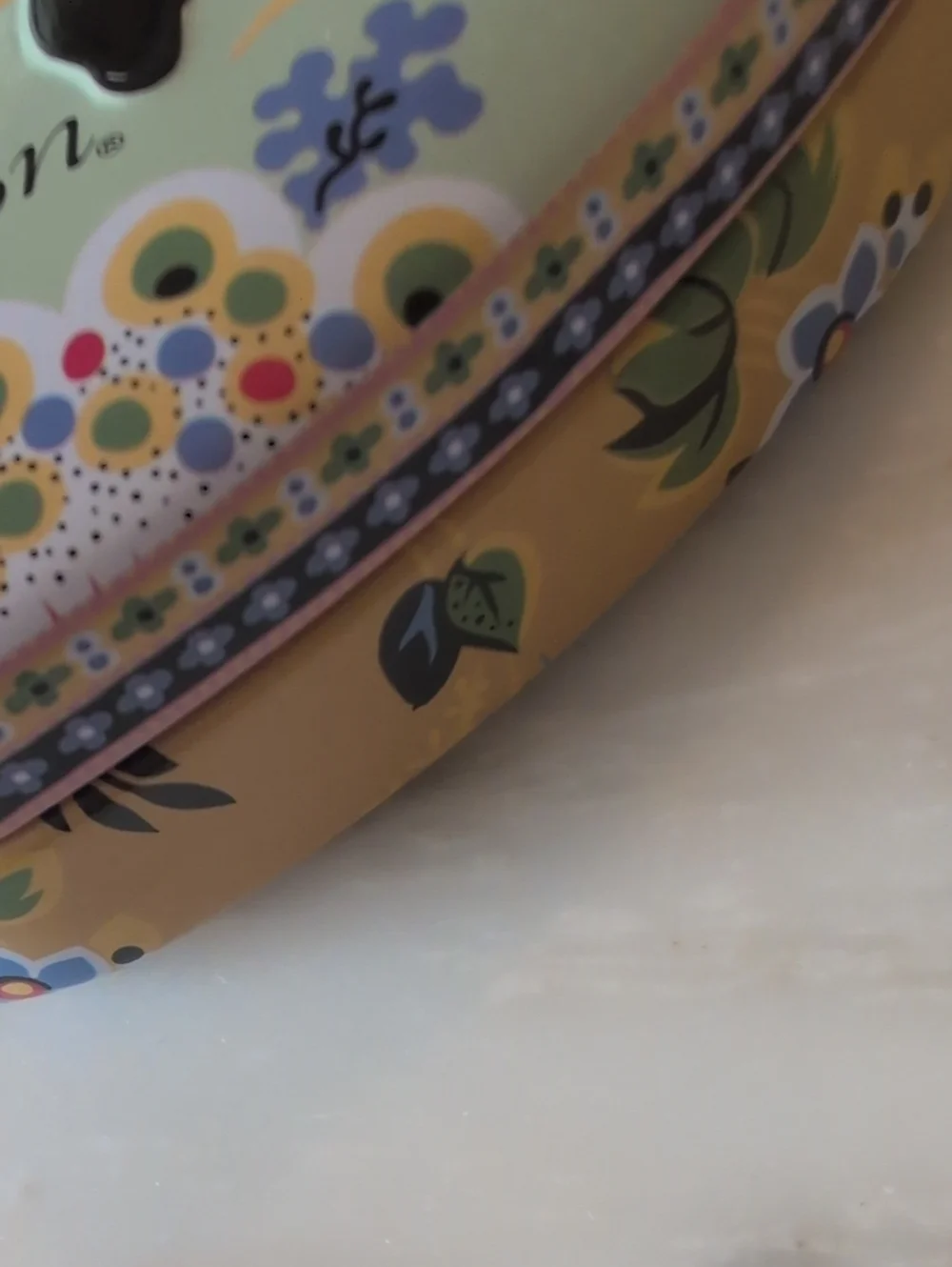 Brighton Heart Shaped Tin - Floral Paisley Design in Mint & Black
